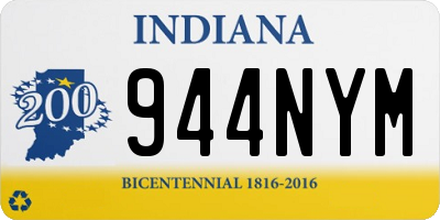 IN license plate 944NYM