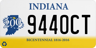 IN license plate 944OCT