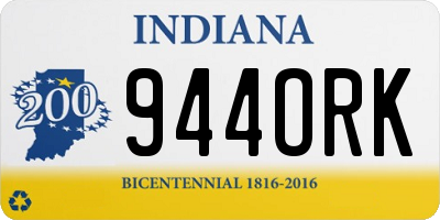 IN license plate 944ORK