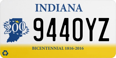 IN license plate 944OYZ