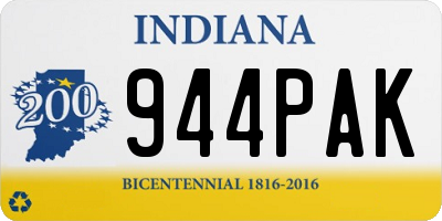 IN license plate 944PAK