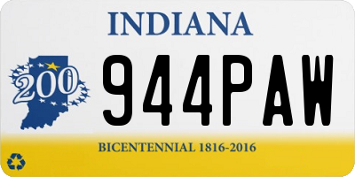 IN license plate 944PAW