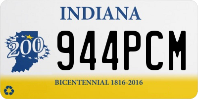 IN license plate 944PCM