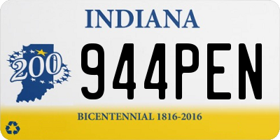 IN license plate 944PEN