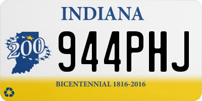 IN license plate 944PHJ