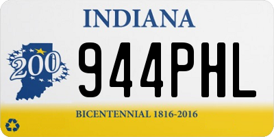 IN license plate 944PHL