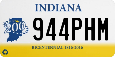 IN license plate 944PHM