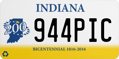 IN license plate 944PIC