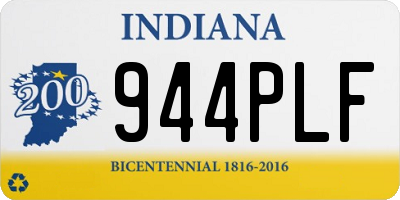 IN license plate 944PLF