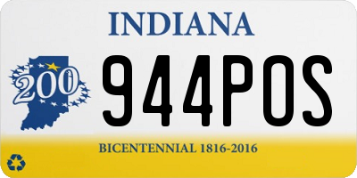 IN license plate 944POS