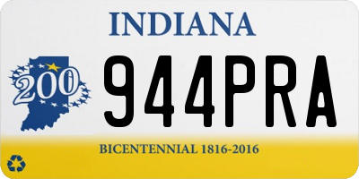IN license plate 944PRA