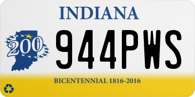 IN license plate 944PWS