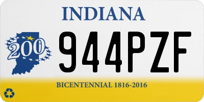 IN license plate 944PZF