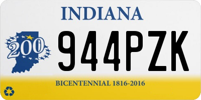 IN license plate 944PZK