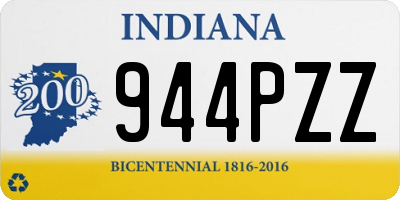 IN license plate 944PZZ