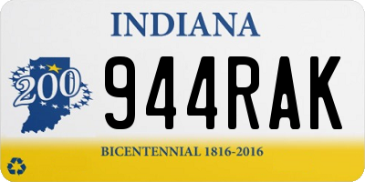 IN license plate 944RAK