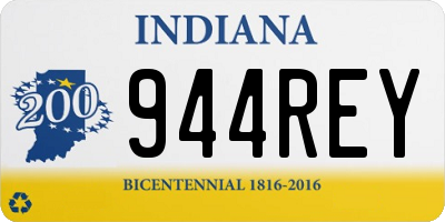 IN license plate 944REY
