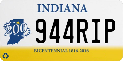 IN license plate 944RIP