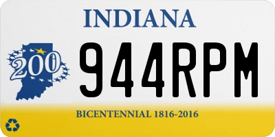IN license plate 944RPM