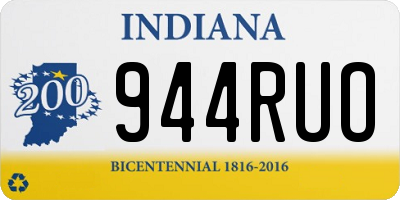 IN license plate 944RUO