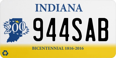 IN license plate 944SAB