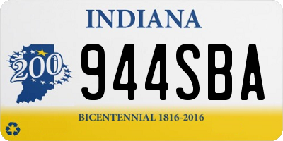 IN license plate 944SBA