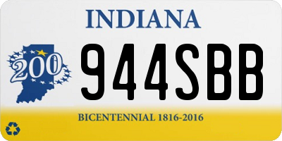 IN license plate 944SBB