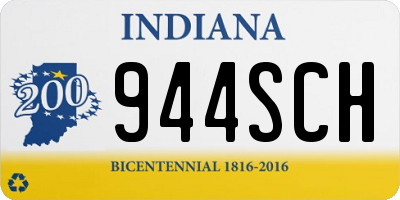 IN license plate 944SCH