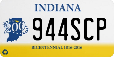 IN license plate 944SCP