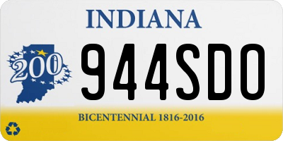 IN license plate 944SDO