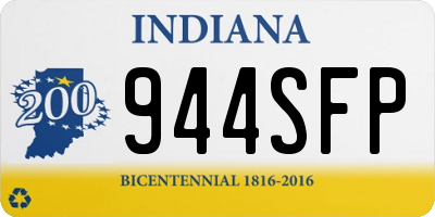 IN license plate 944SFP