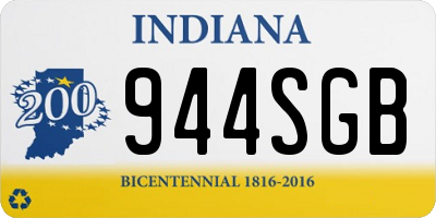 IN license plate 944SGB