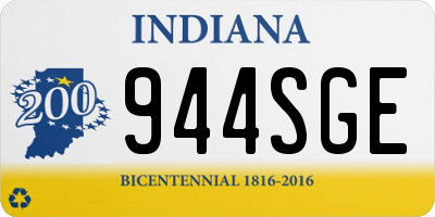 IN license plate 944SGE
