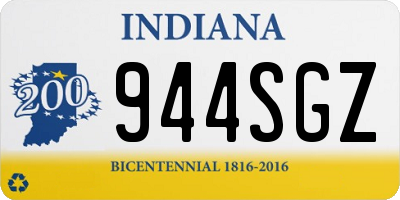 IN license plate 944SGZ