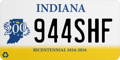 IN license plate 944SHF