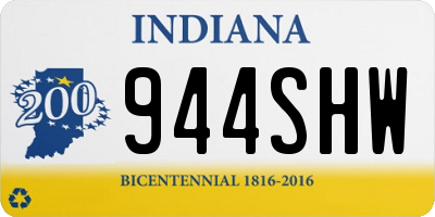 IN license plate 944SHW