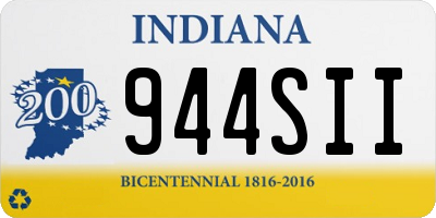 IN license plate 944SII