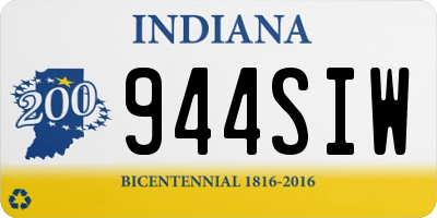 IN license plate 944SIW