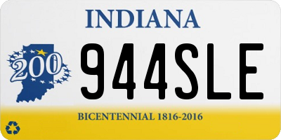 IN license plate 944SLE