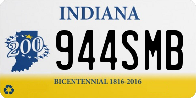 IN license plate 944SMB