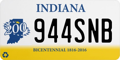 IN license plate 944SNB