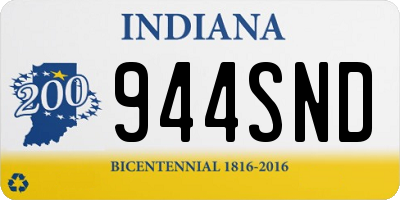 IN license plate 944SND