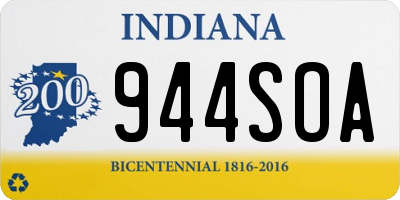 IN license plate 944SOA
