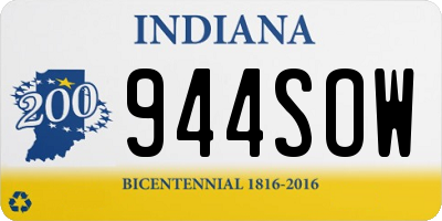 IN license plate 944SOW