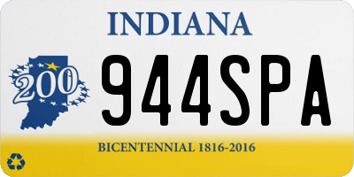 IN license plate 944SPA