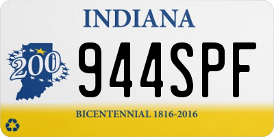 IN license plate 944SPF