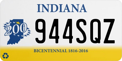 IN license plate 944SQZ