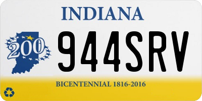 IN license plate 944SRV