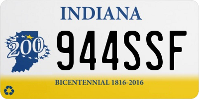 IN license plate 944SSF