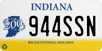 IN license plate 944SSN